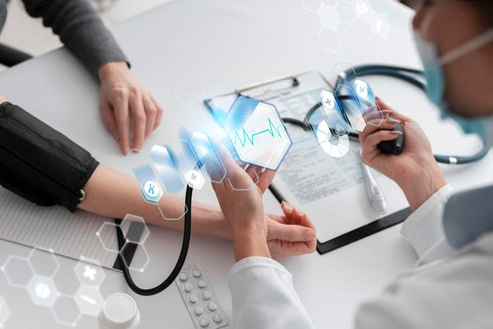 Medical Banner With Doctor Patient